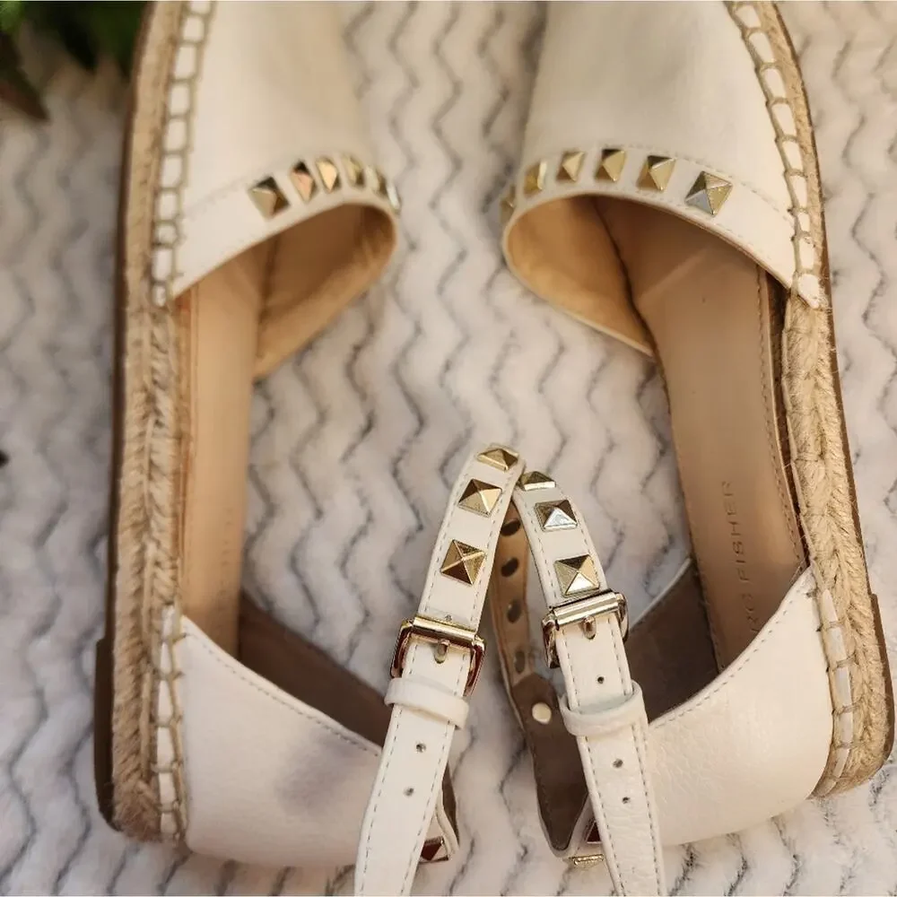 MARC FISHER ESPADRILLE CLOSED TOE STUDDED SHOES SIZE 7